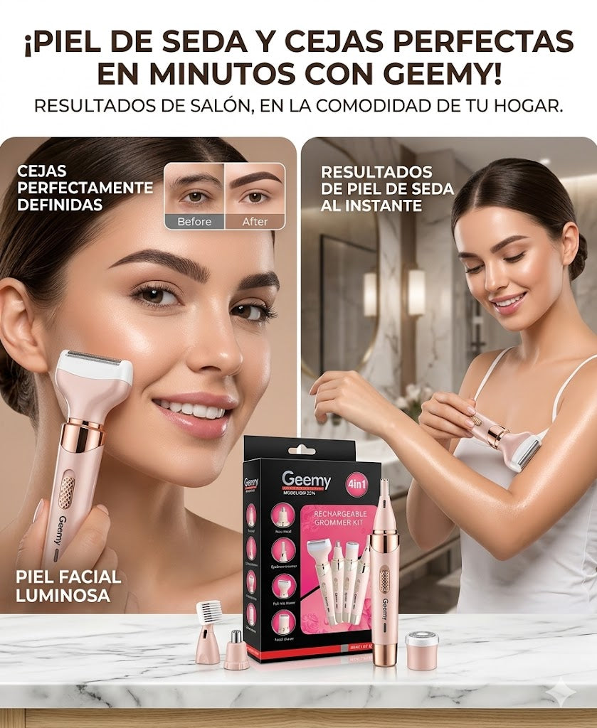 Depiladora Geemy Dama – Kit 4 en 1